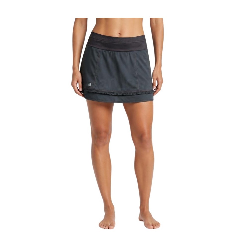 Athleta Women's Gray Athletic Golf Tennis Skirt With Built-In Shorts Size Medium